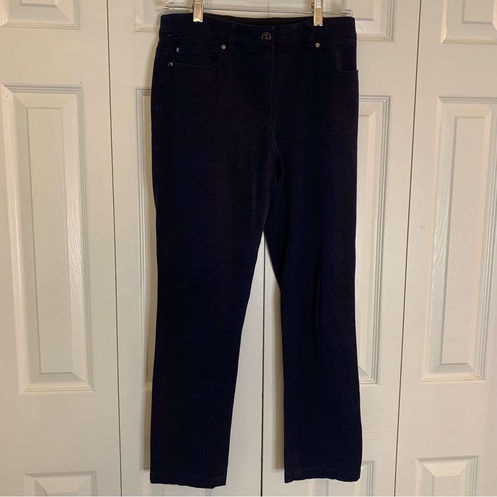 Rafaela Classic Dark Blue Straight-Leg Pants Size 6P